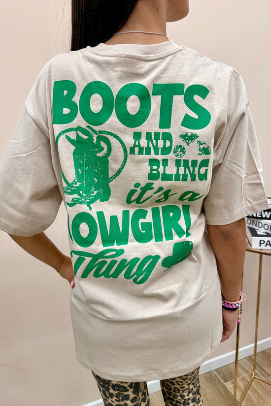 t-shirt over stampa - CREMA