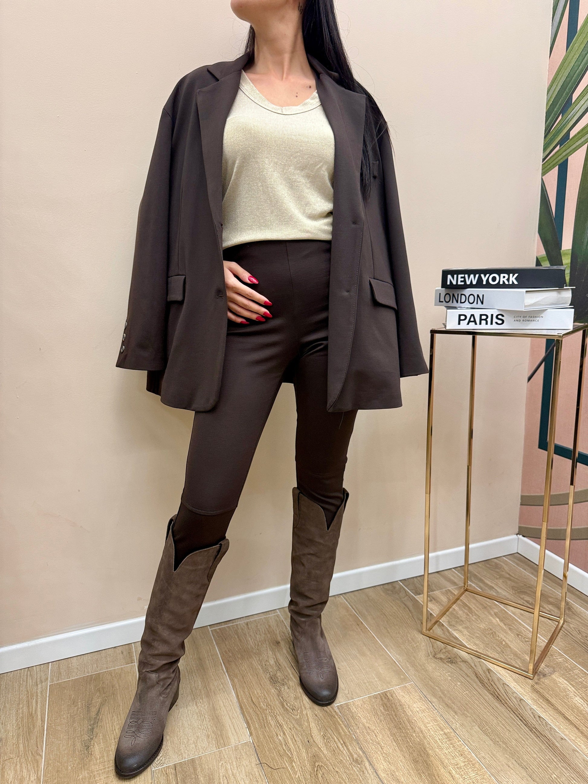 Pantalone con staffa - MORO