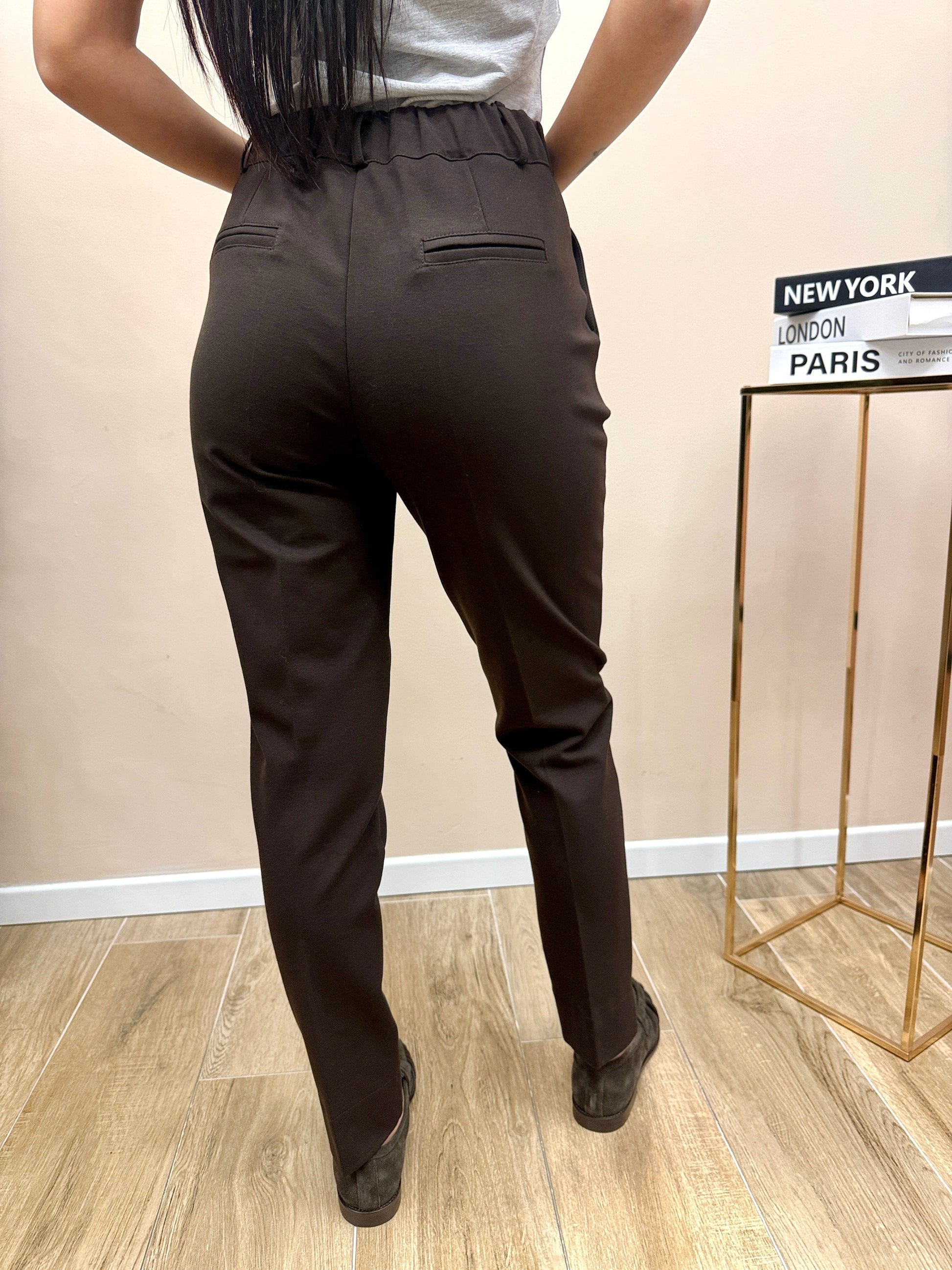 Pantalone slim punto milano - MORO