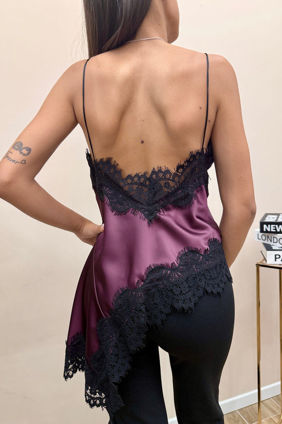 Top pizzo e satin - VINO