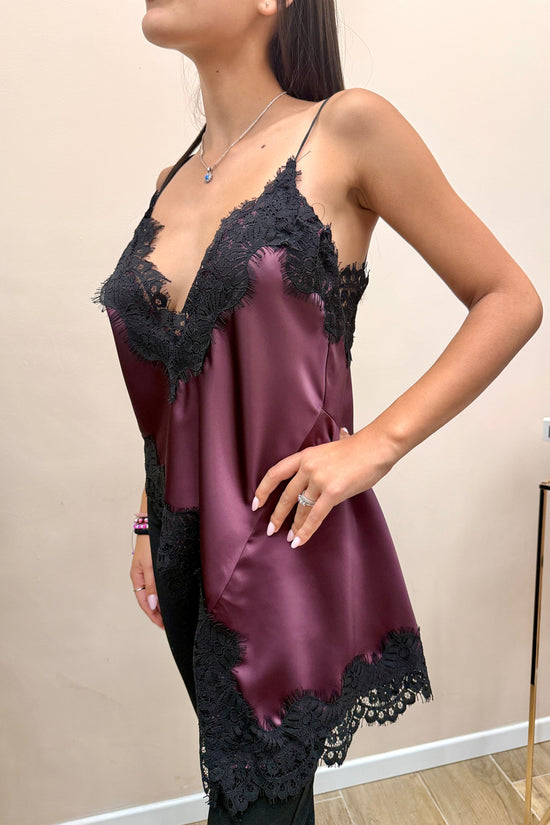 Top pizzo e satin - VINO
