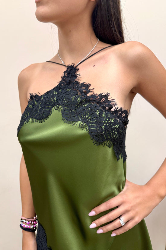 Top con pizzo - VERDE