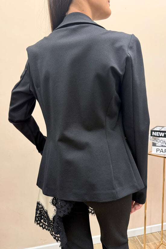 Giacca slim due bottoni - NERO