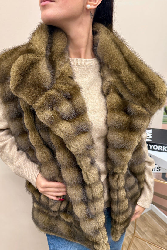 gilet pelliccia - MORO