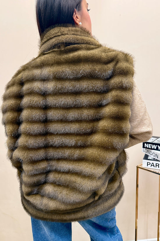 gilet pelliccia - MORO