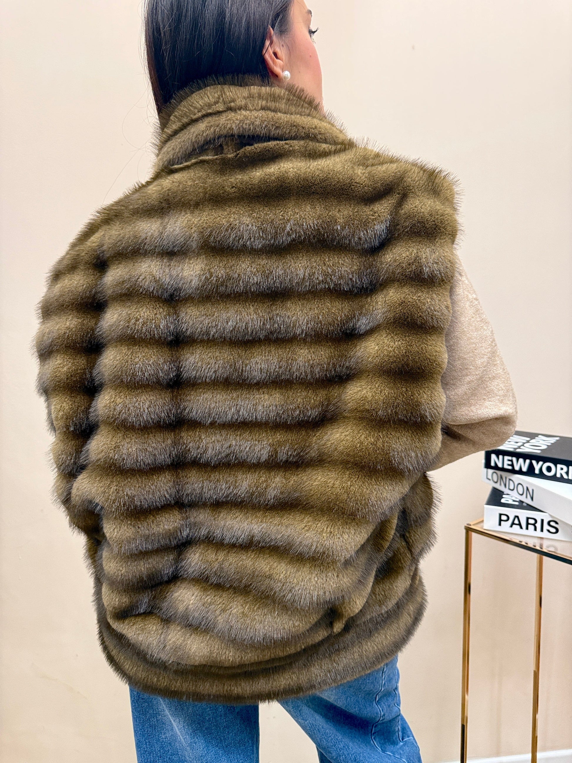 gilet pelliccia - MORO