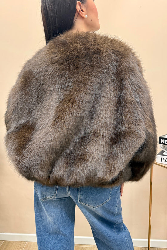 Bomber ecopelliccia - MORO