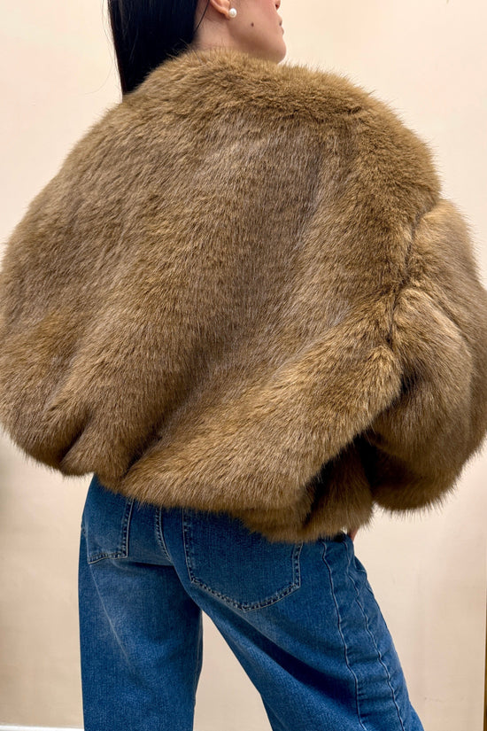 Bomber ecopelliccia - CAMMELLO