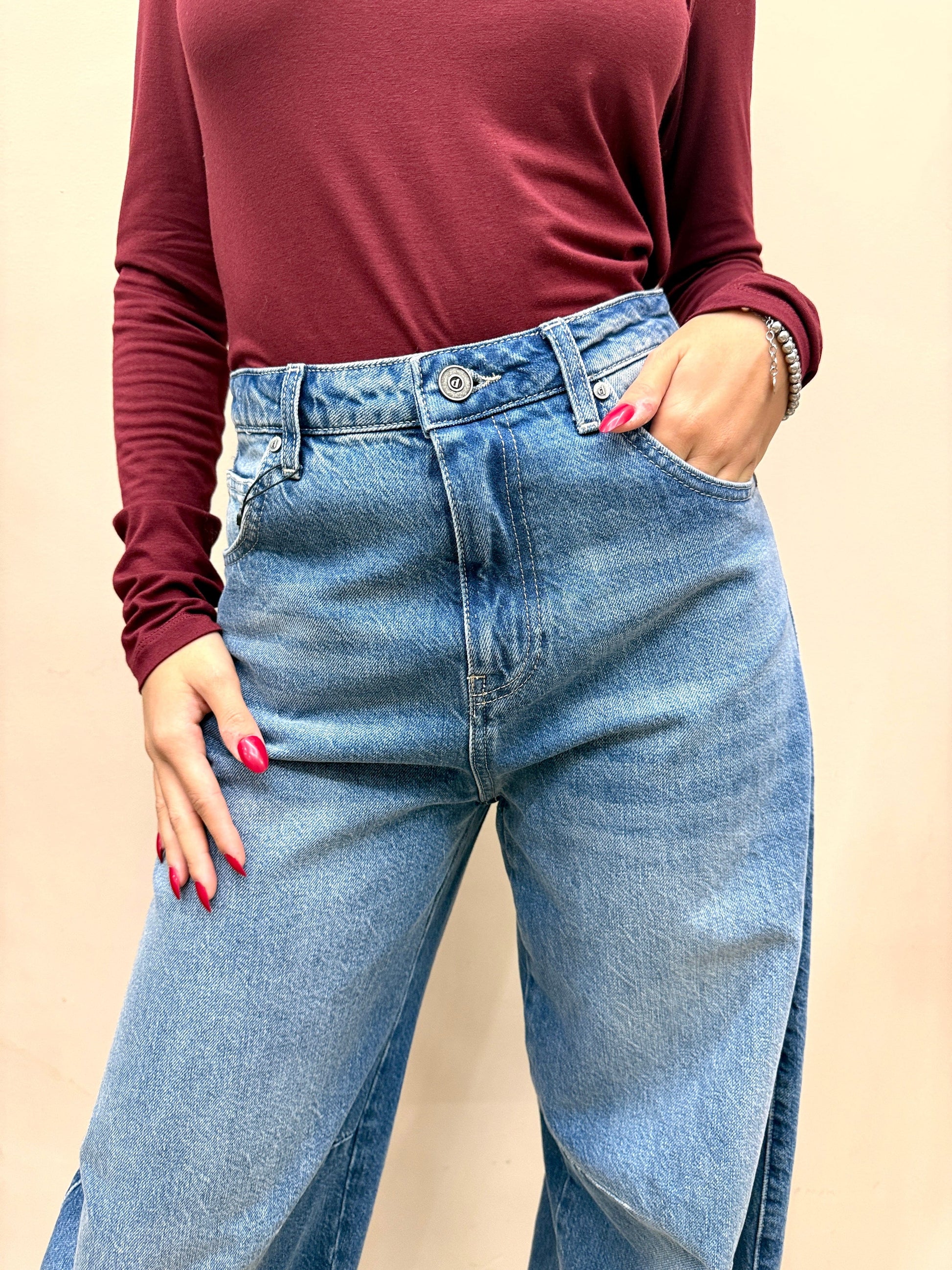 Tea jeans ballon - BLUE DENIM