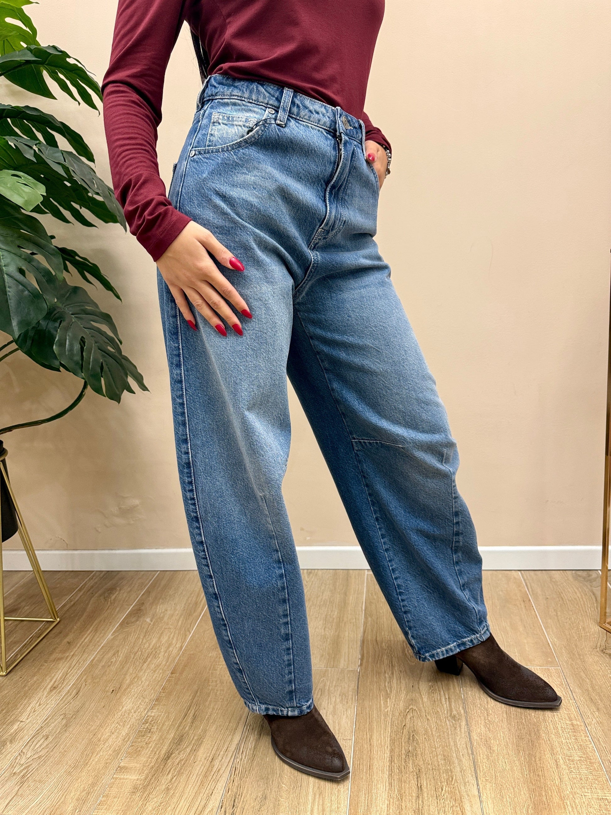 Tea jeans ballon - BLUE DENIM