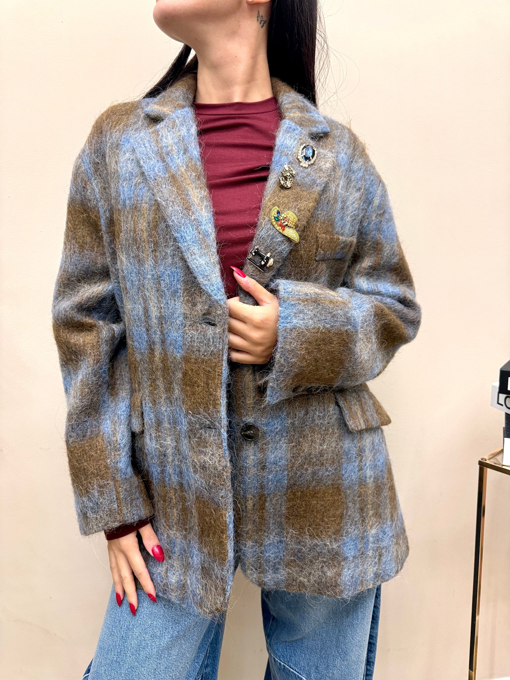 Giacca in lana over - CAMMELLO