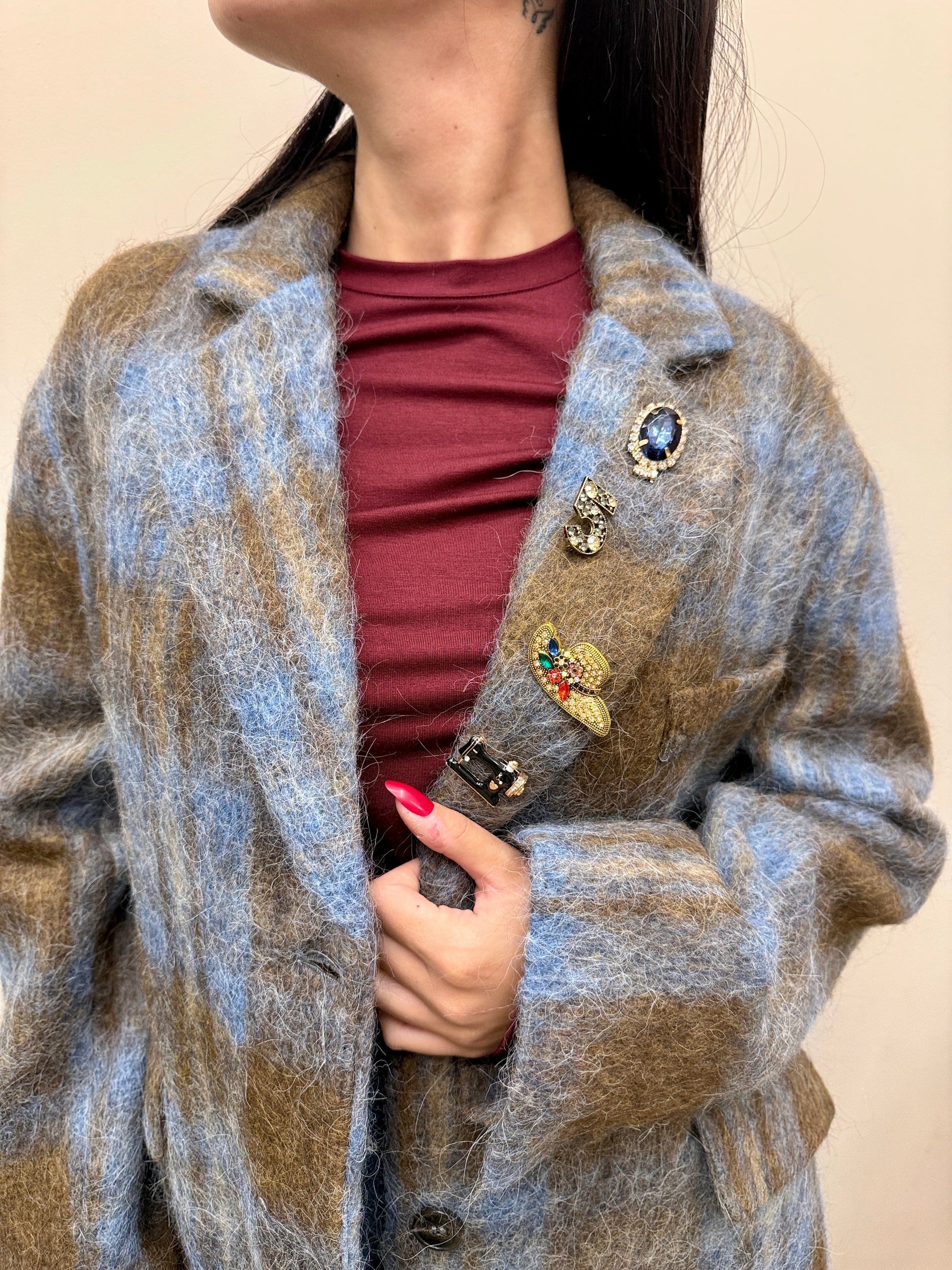 Giacca in lana over - CAMMELLO