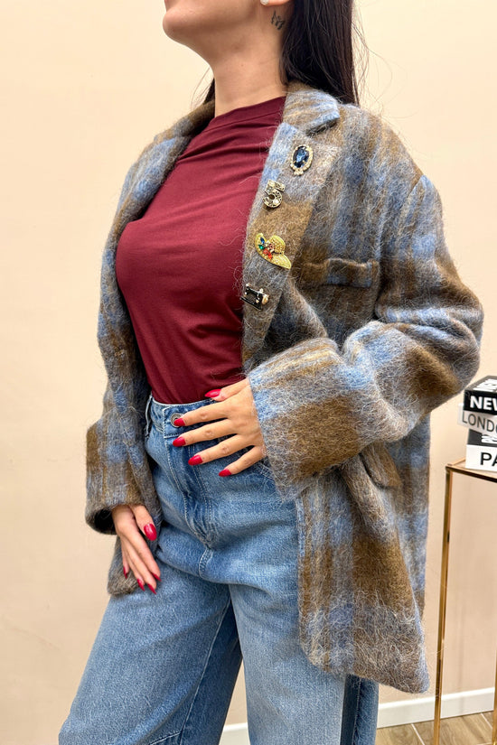 Giacca in lana over - CAMMELLO