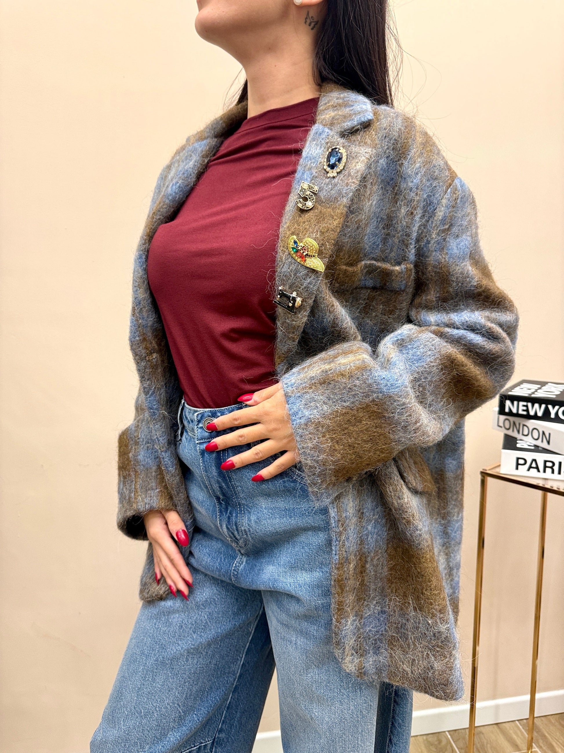 Giacca in lana over - CAMMELLO