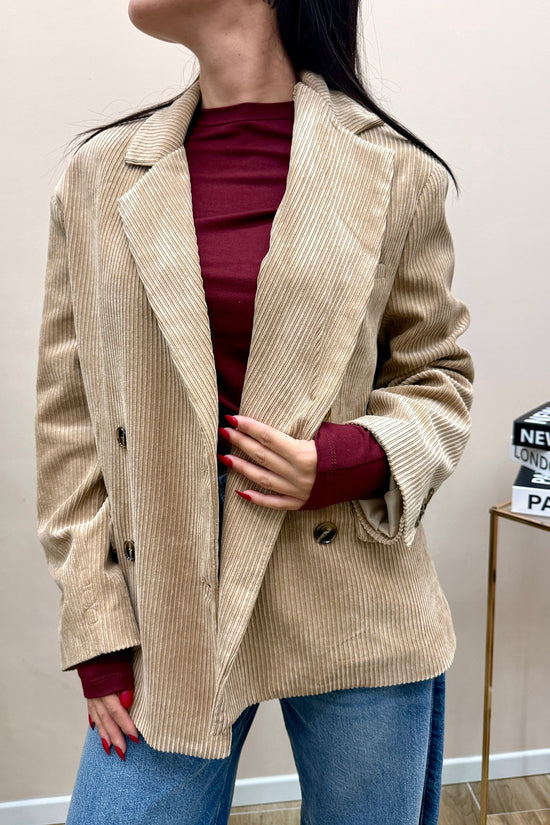 Giacca velluto rocciatore - BEIGE