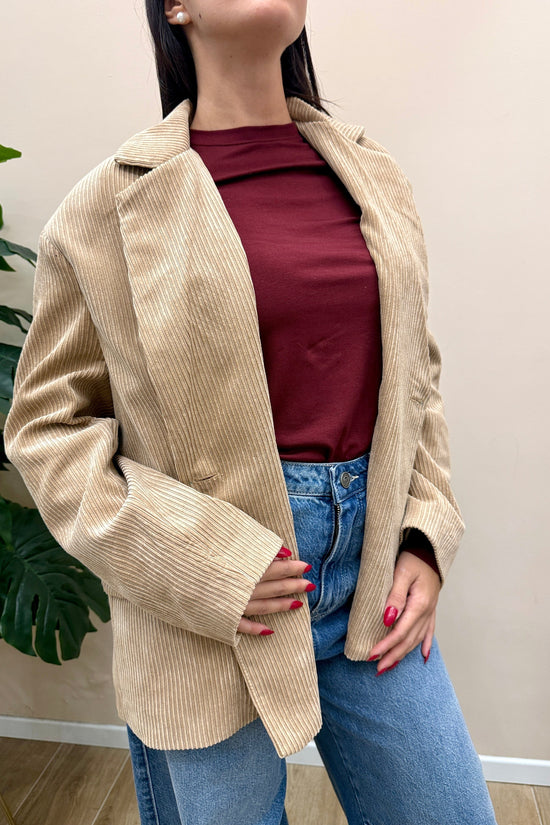 Giacca velluto rocciatore - BEIGE