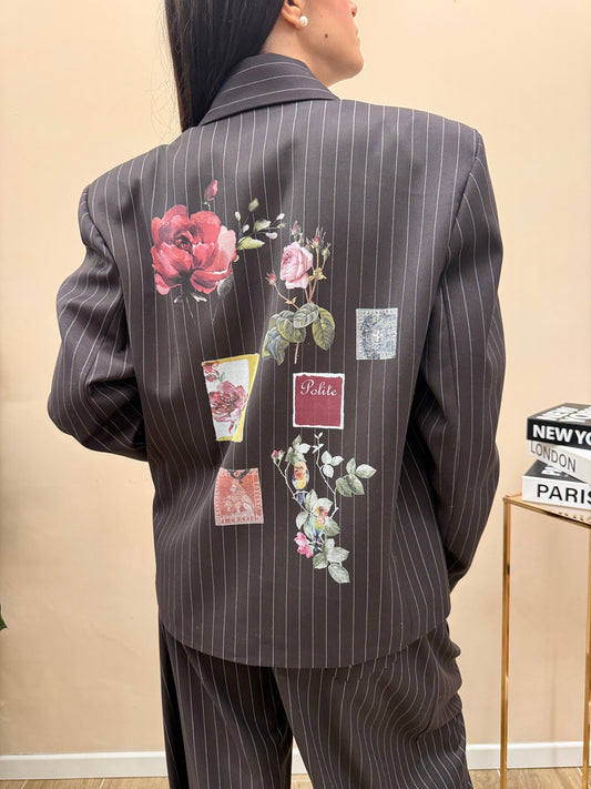 giacca over con stampa - MORO