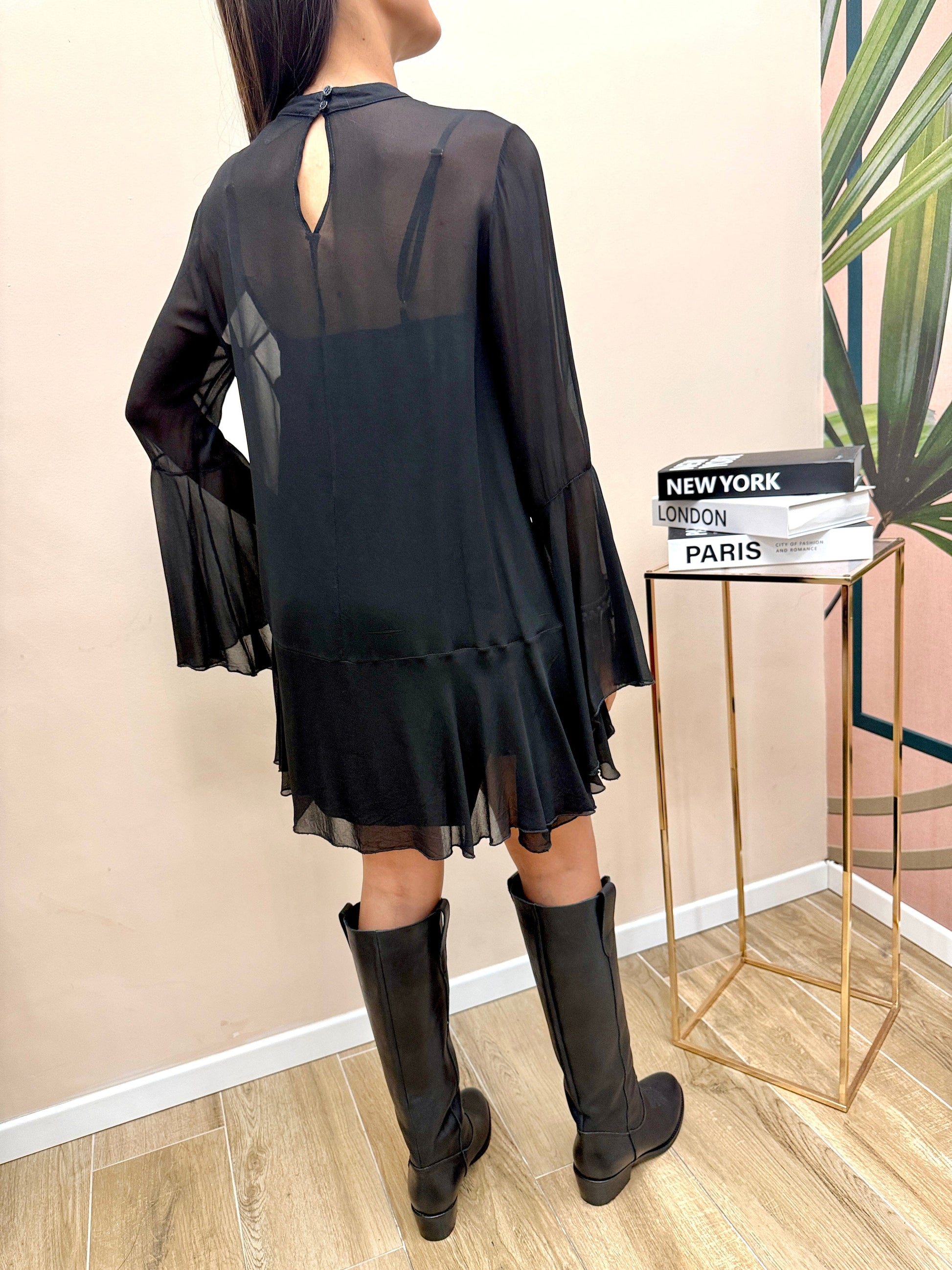 Abito in tulle - NERO