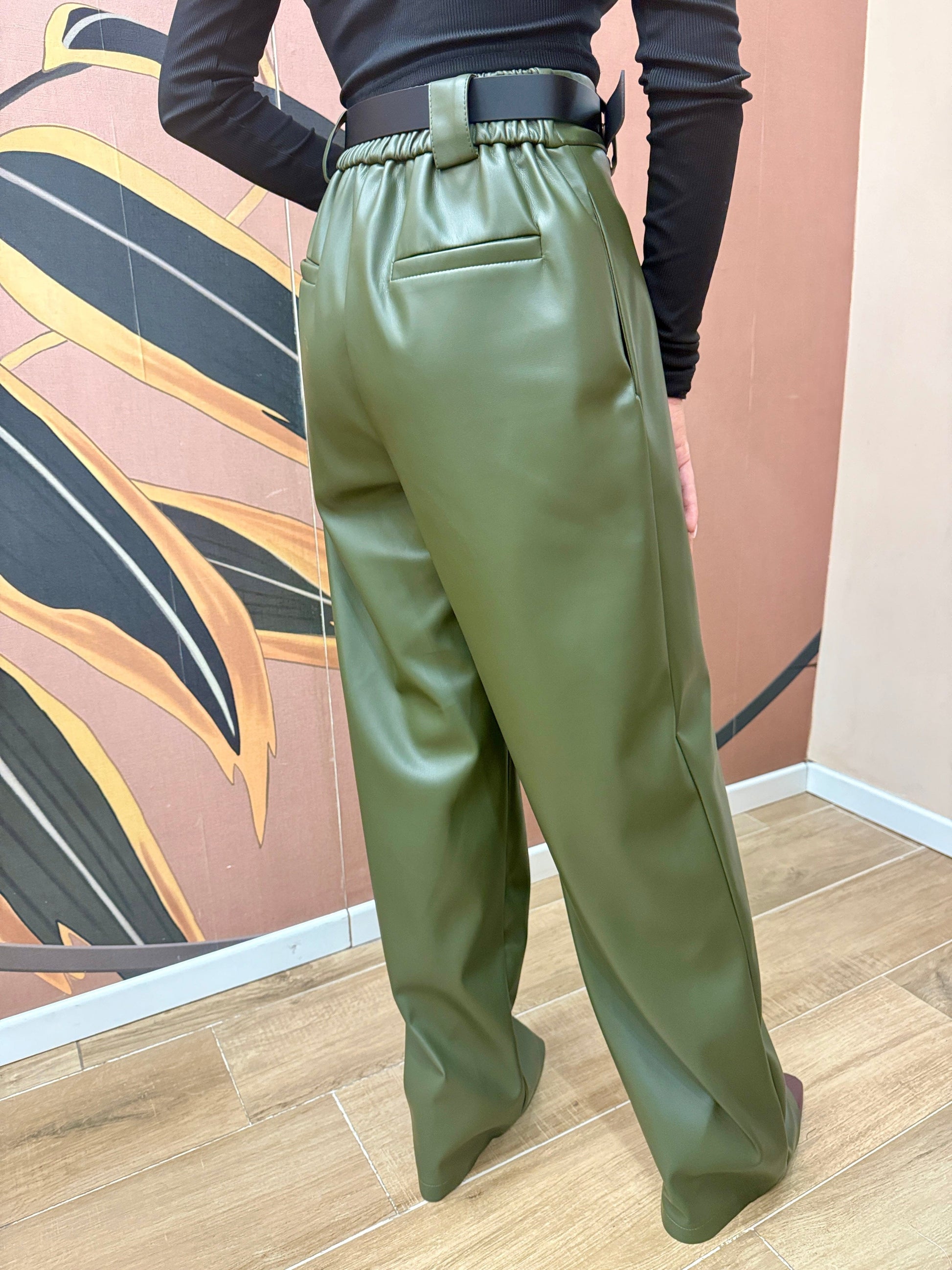 Pantalone in ecopelle - OLIVA