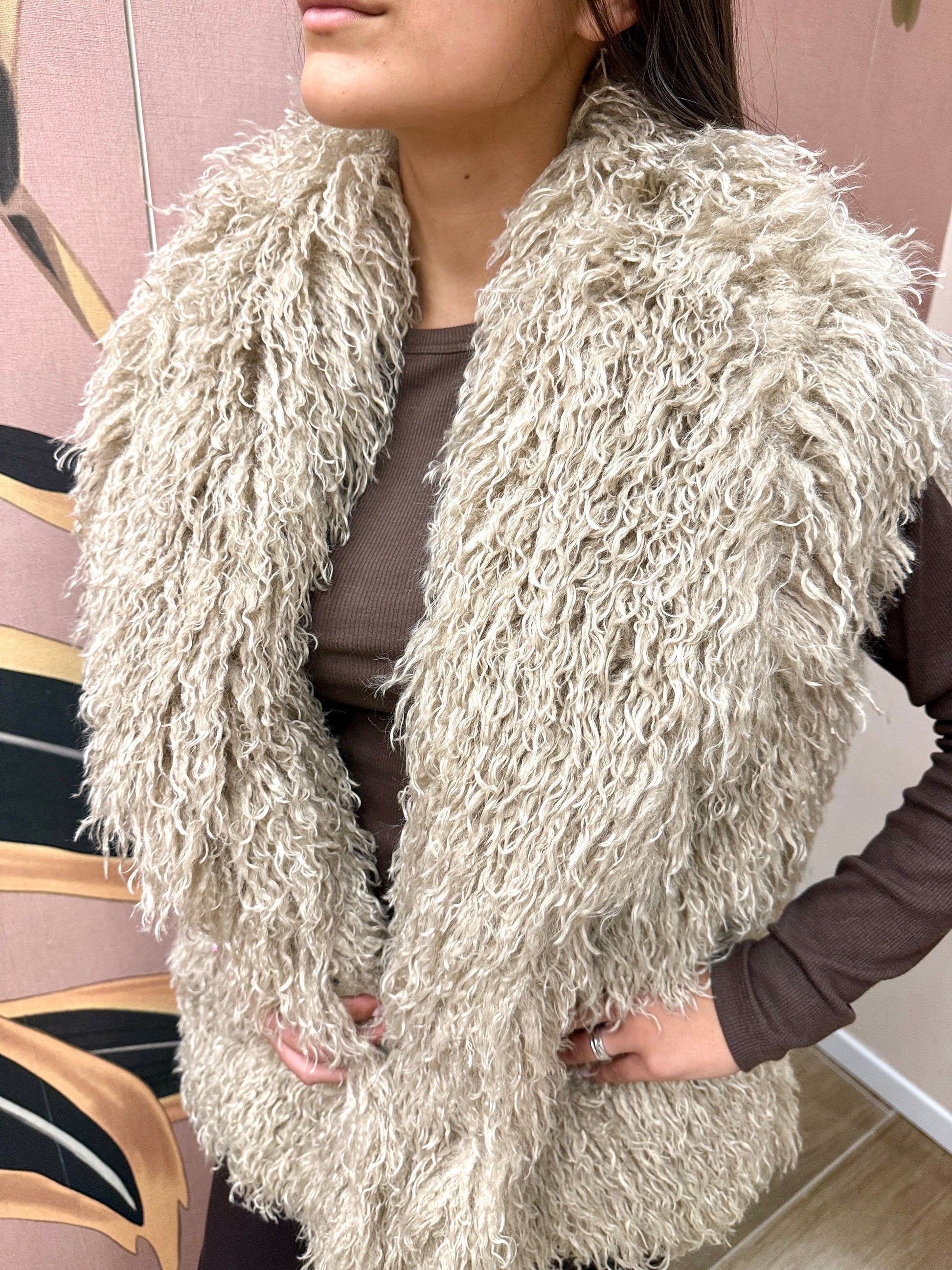 Gilet mongolia - BEIGE