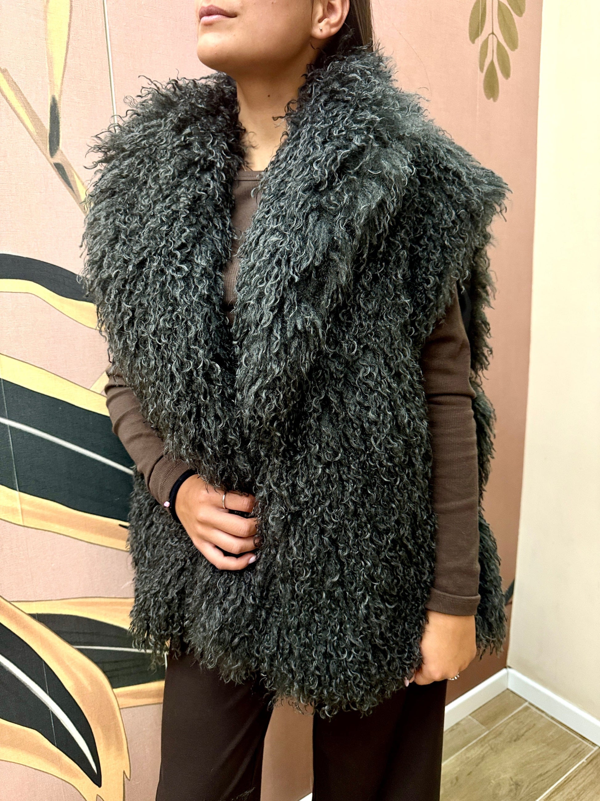 Gilet mongolia - GRIGIO