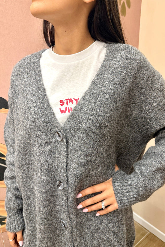 Cardigan lungo - GRIGIO
