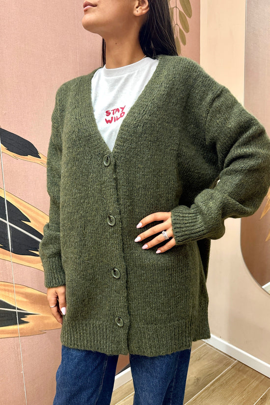 Cardigan lungo - MILITARE