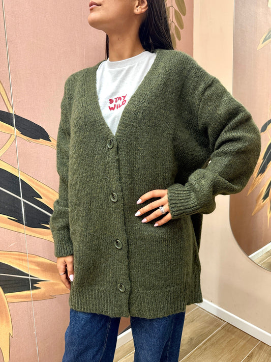 Cardigan lungo - MILITARE