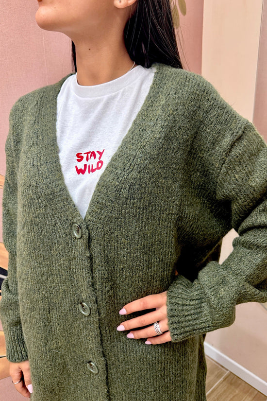 Cardigan lungo - MILITARE