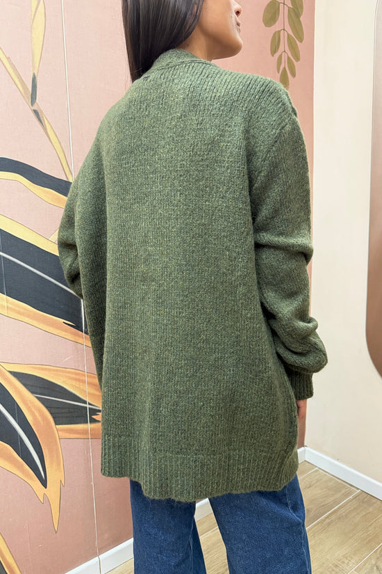 Cardigan lungo - MILITARE