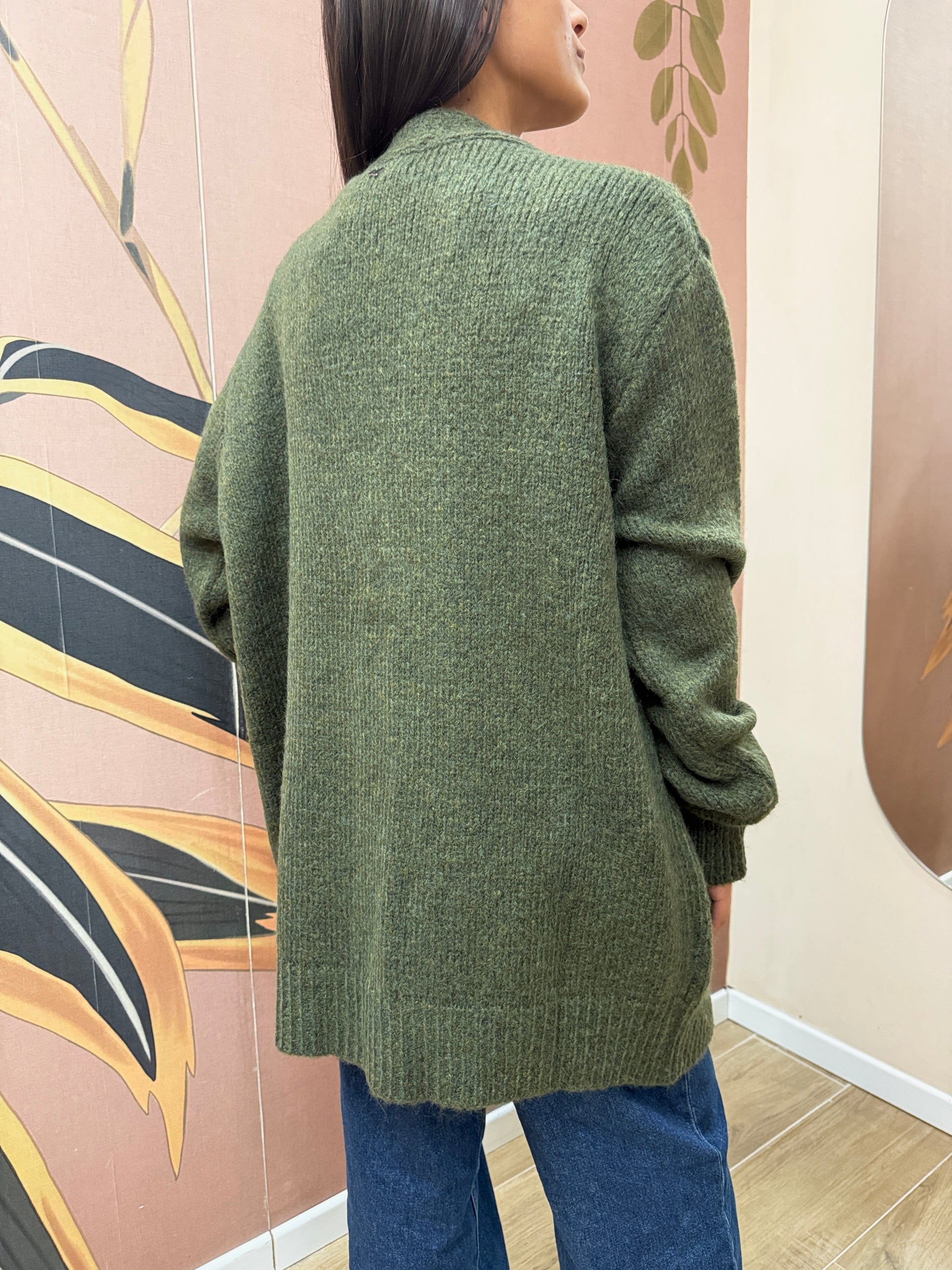 Cardigan lungo - MILITARE