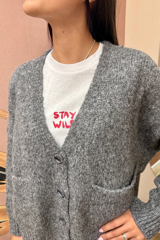 Cardigan corto - GRIGIO