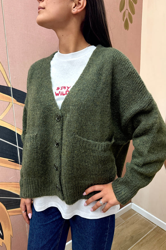 Cardigan corto - MILITARE