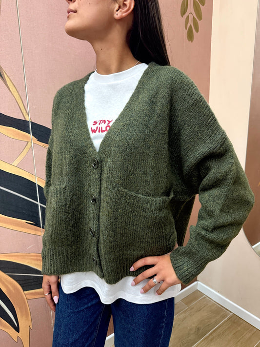 Cardigan corto - MILITARE