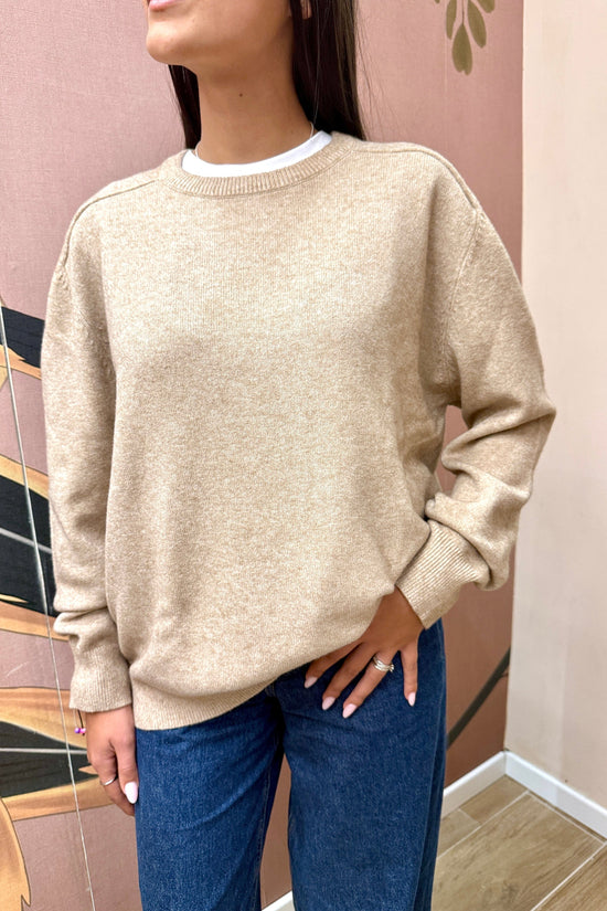 Pull girocollo - BEIGE