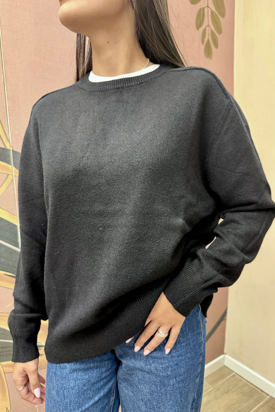 Pull girocollo - NERO