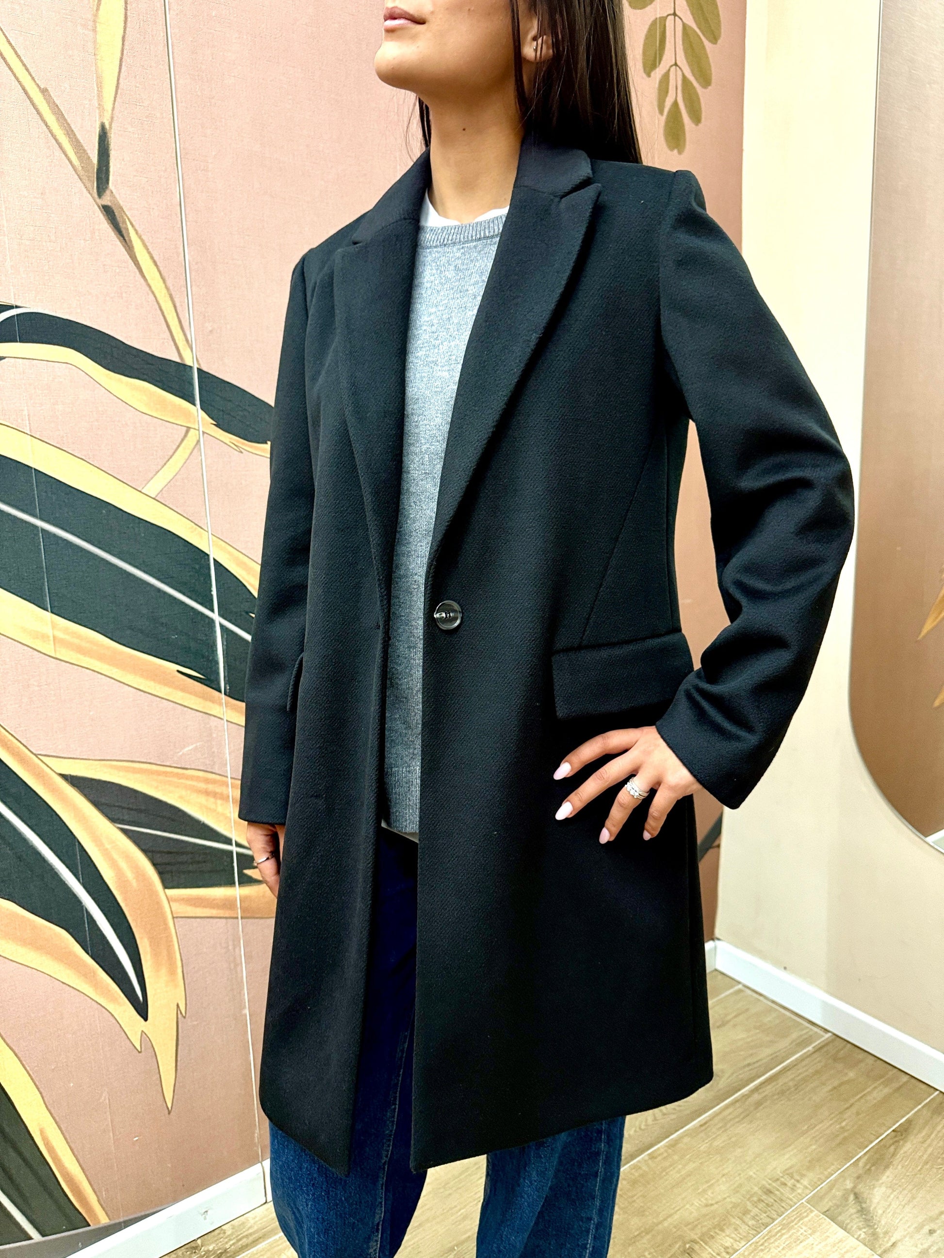 Cappotto dritto - NERO