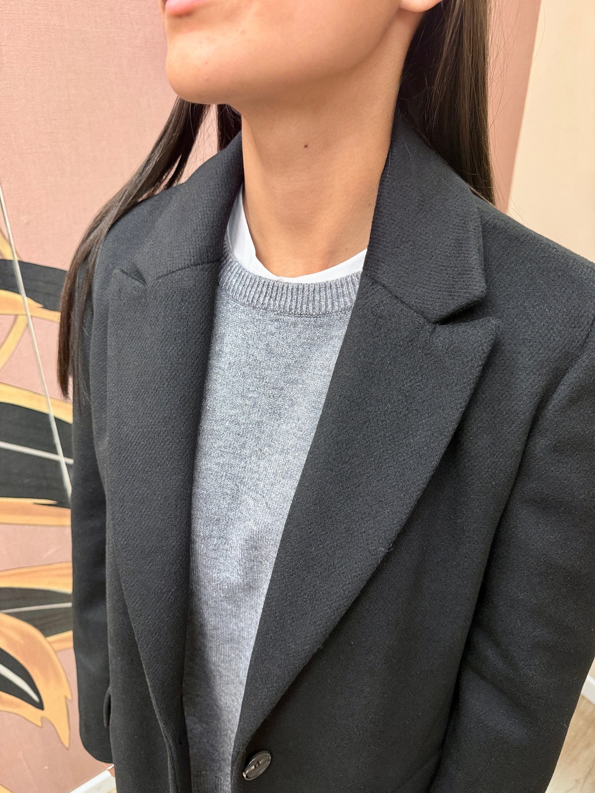 Cappotto dritto - NERO