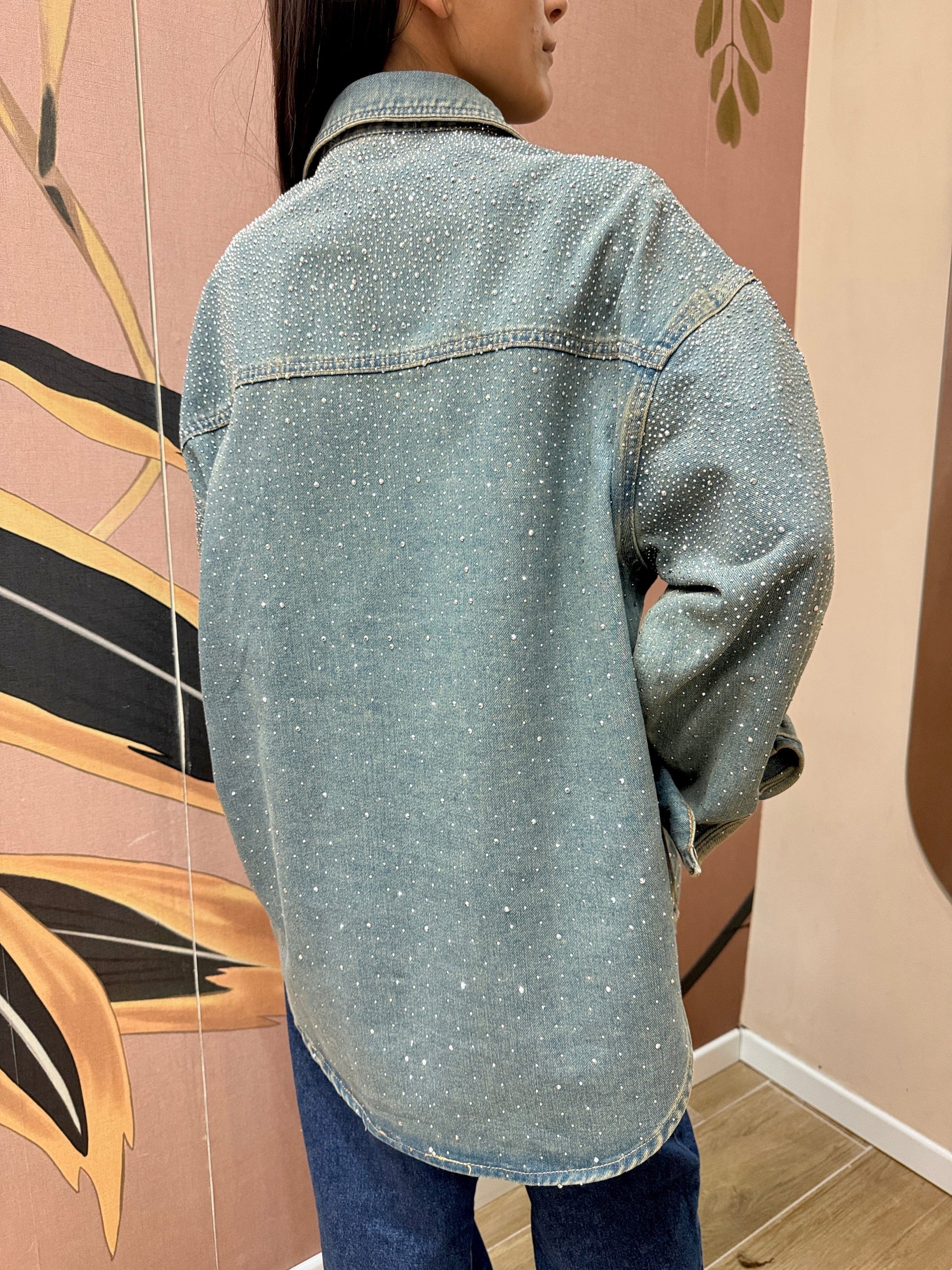 Camicia jeans con strass - SW