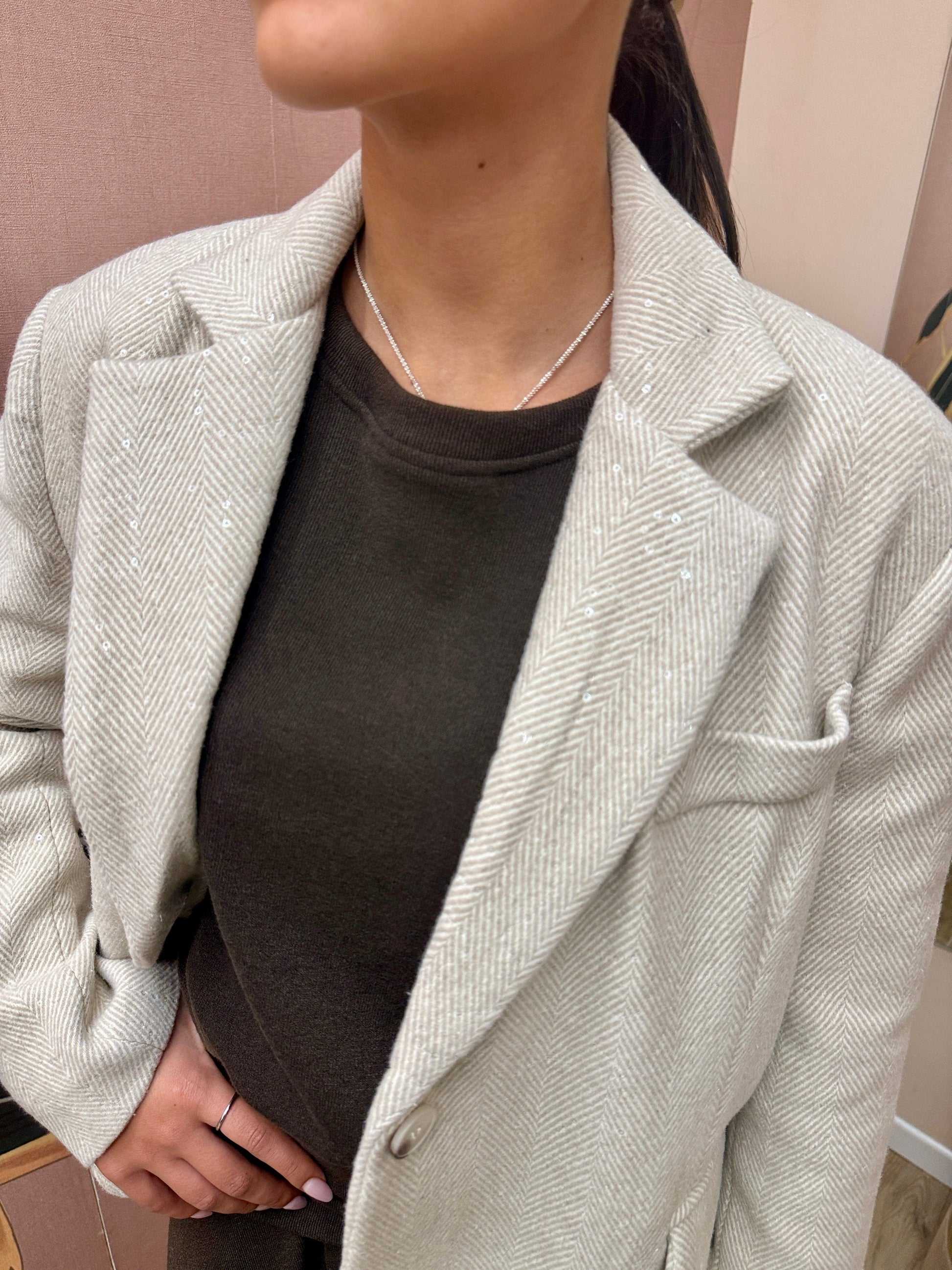 Giacca c/spallina - PANNA