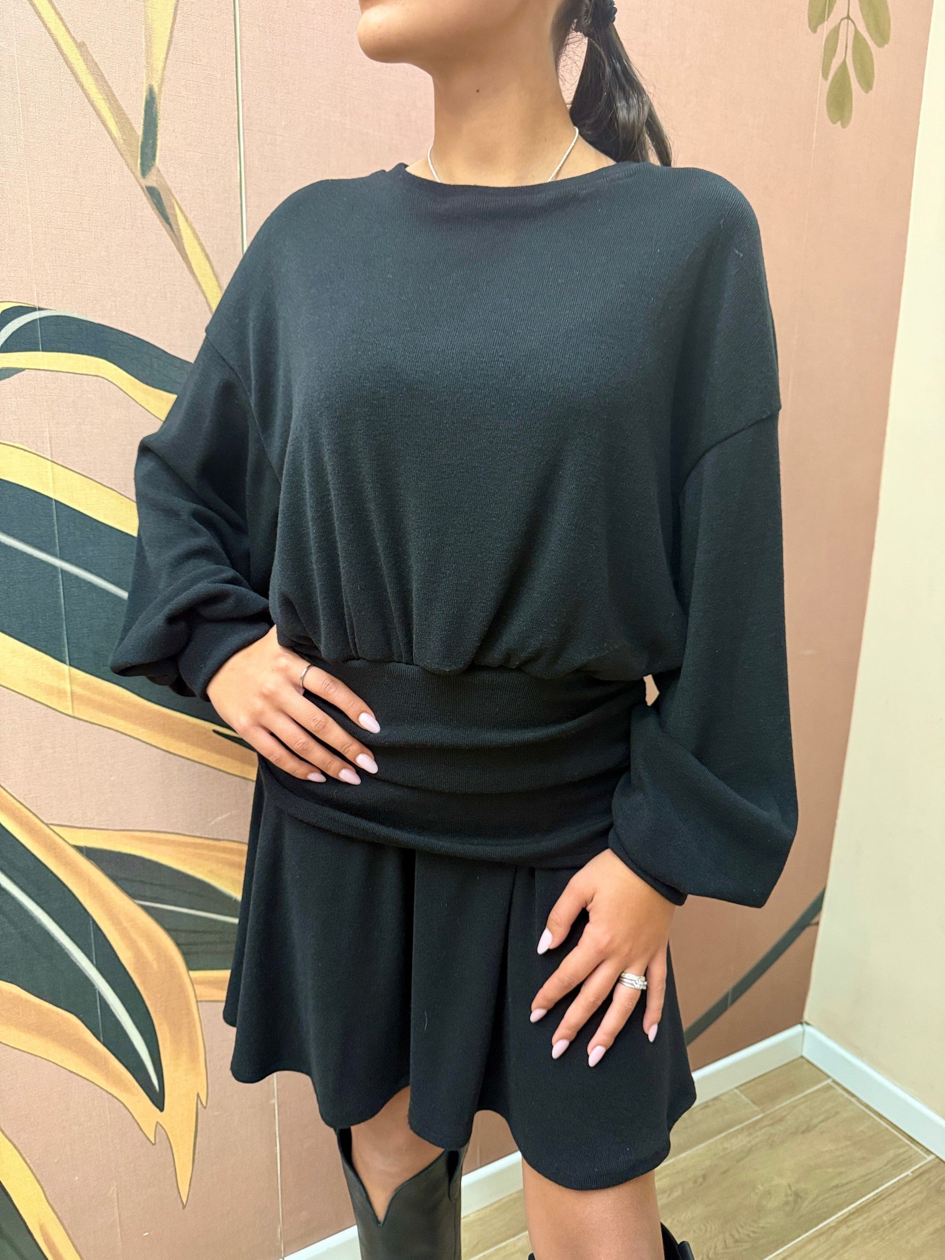 Abito in maglia - NERO