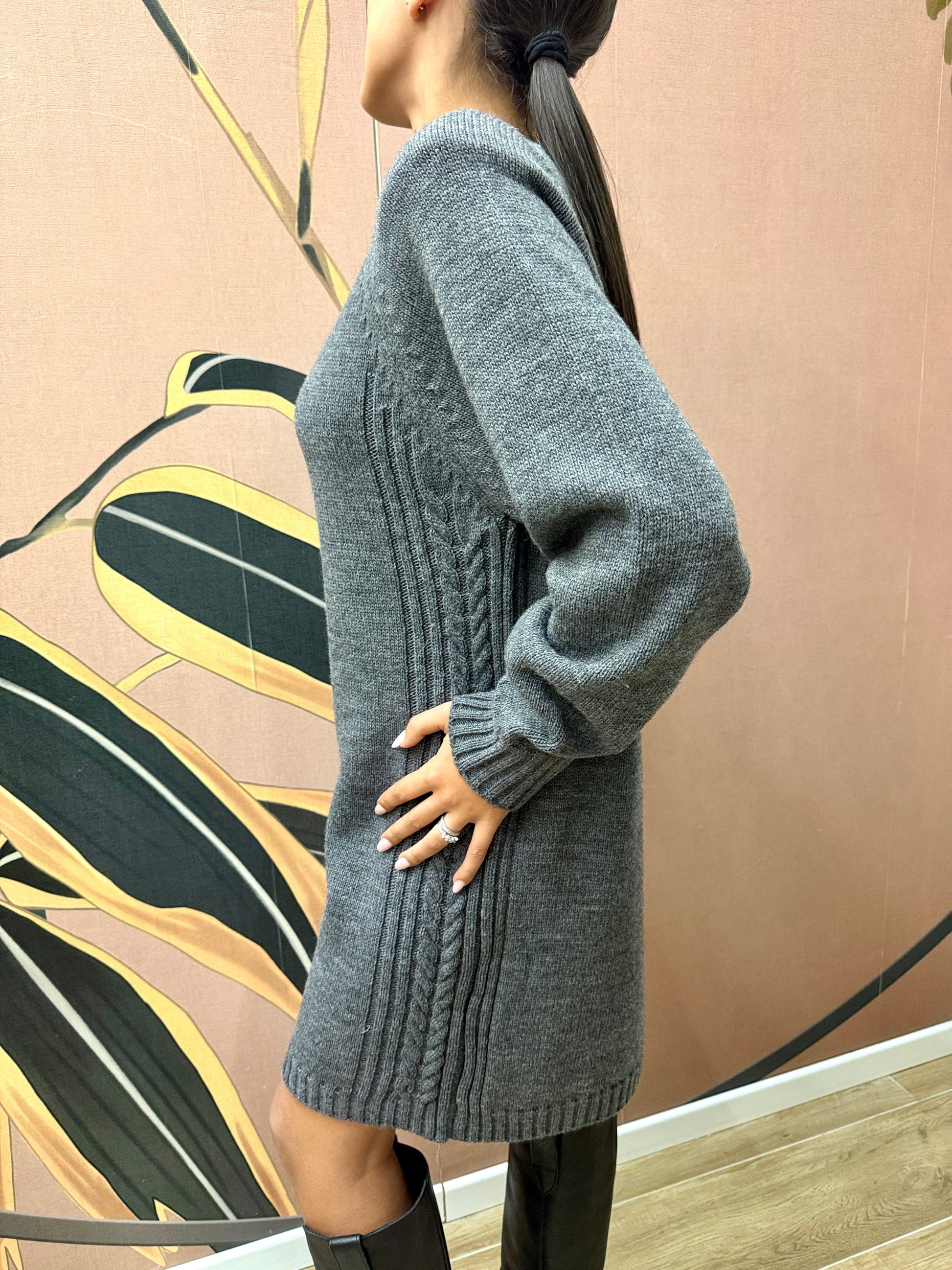 Abito con spallina - GRIGIO