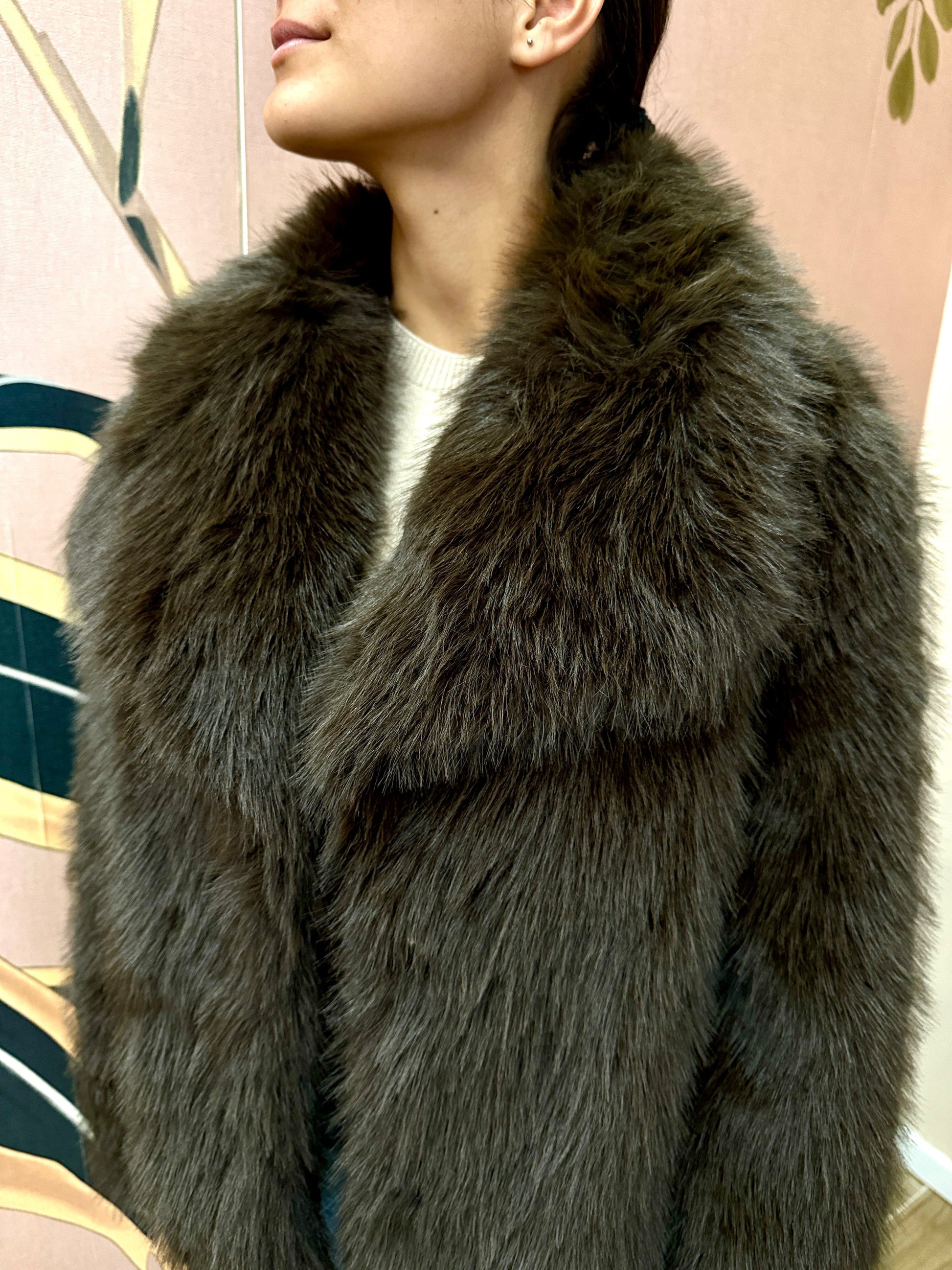 giacca pelliccia - MORO