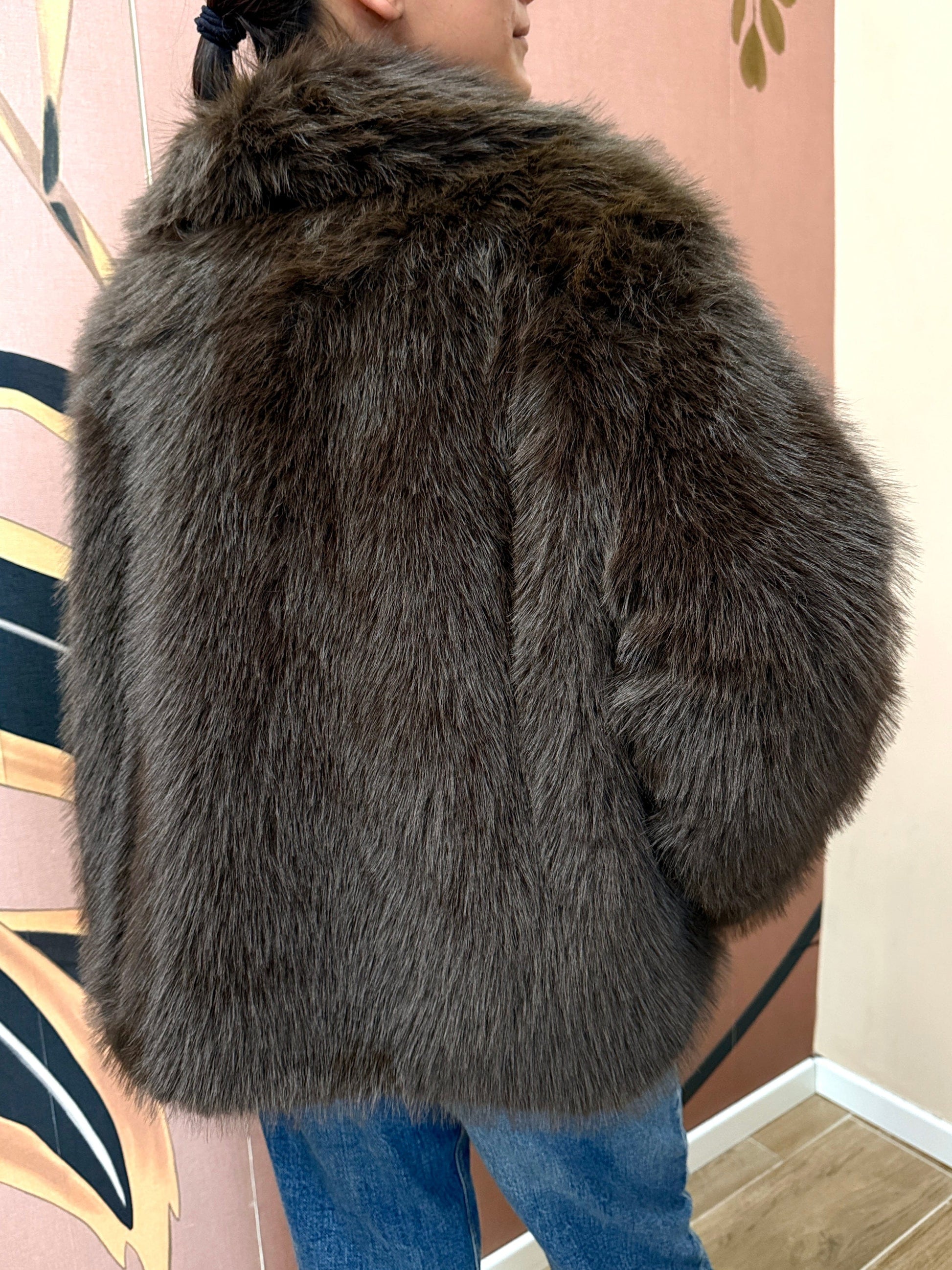 giacca pelliccia - MORO