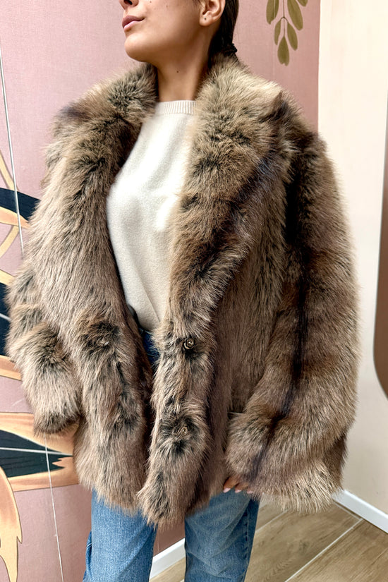 Giacca in ecopelliccia - MORO