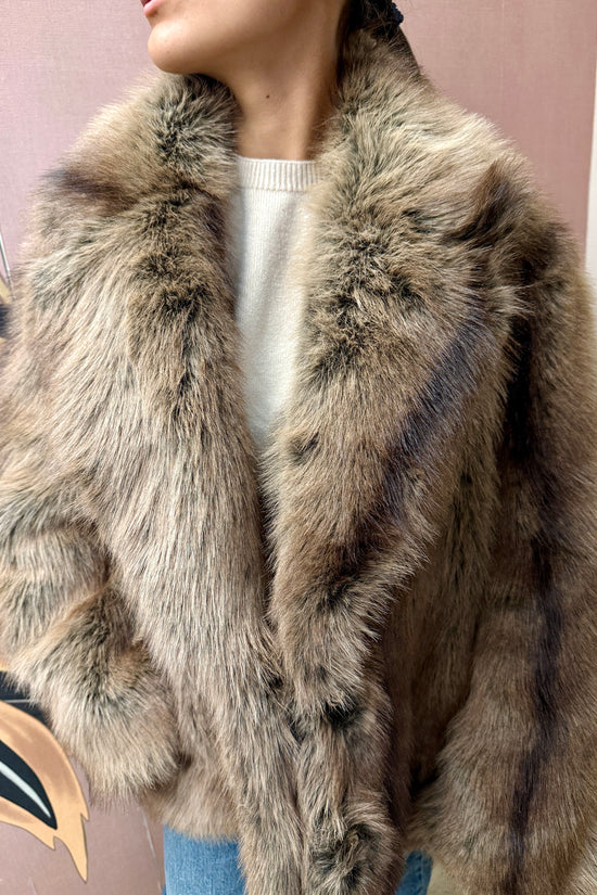 Giacca in ecopelliccia - MORO