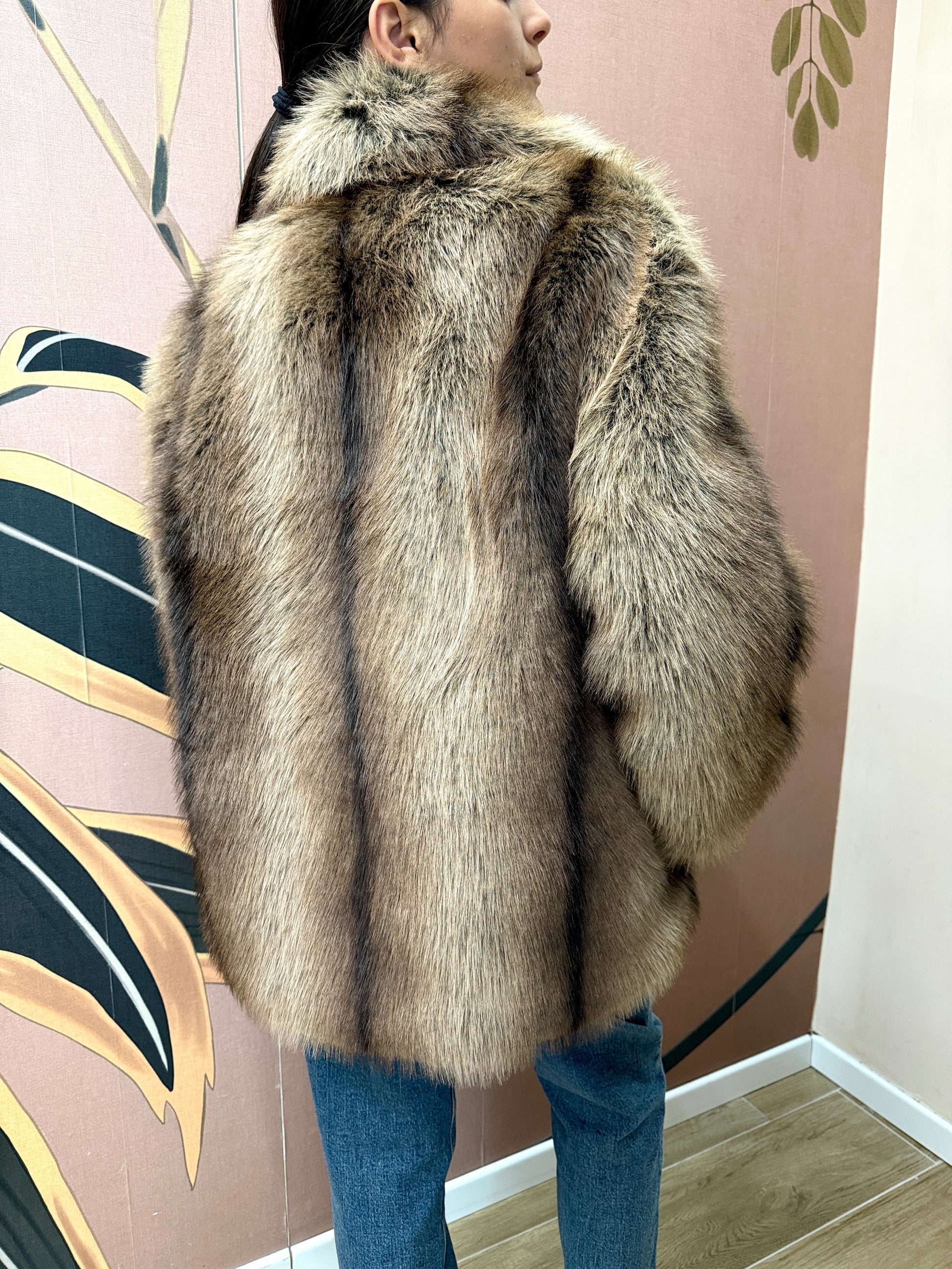 Giacca in ecopelliccia - MORO