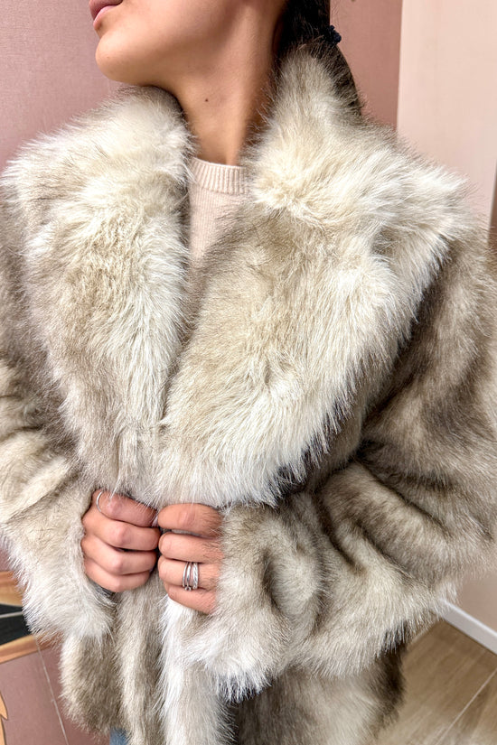 Giacca in ecopelliccia - MORO