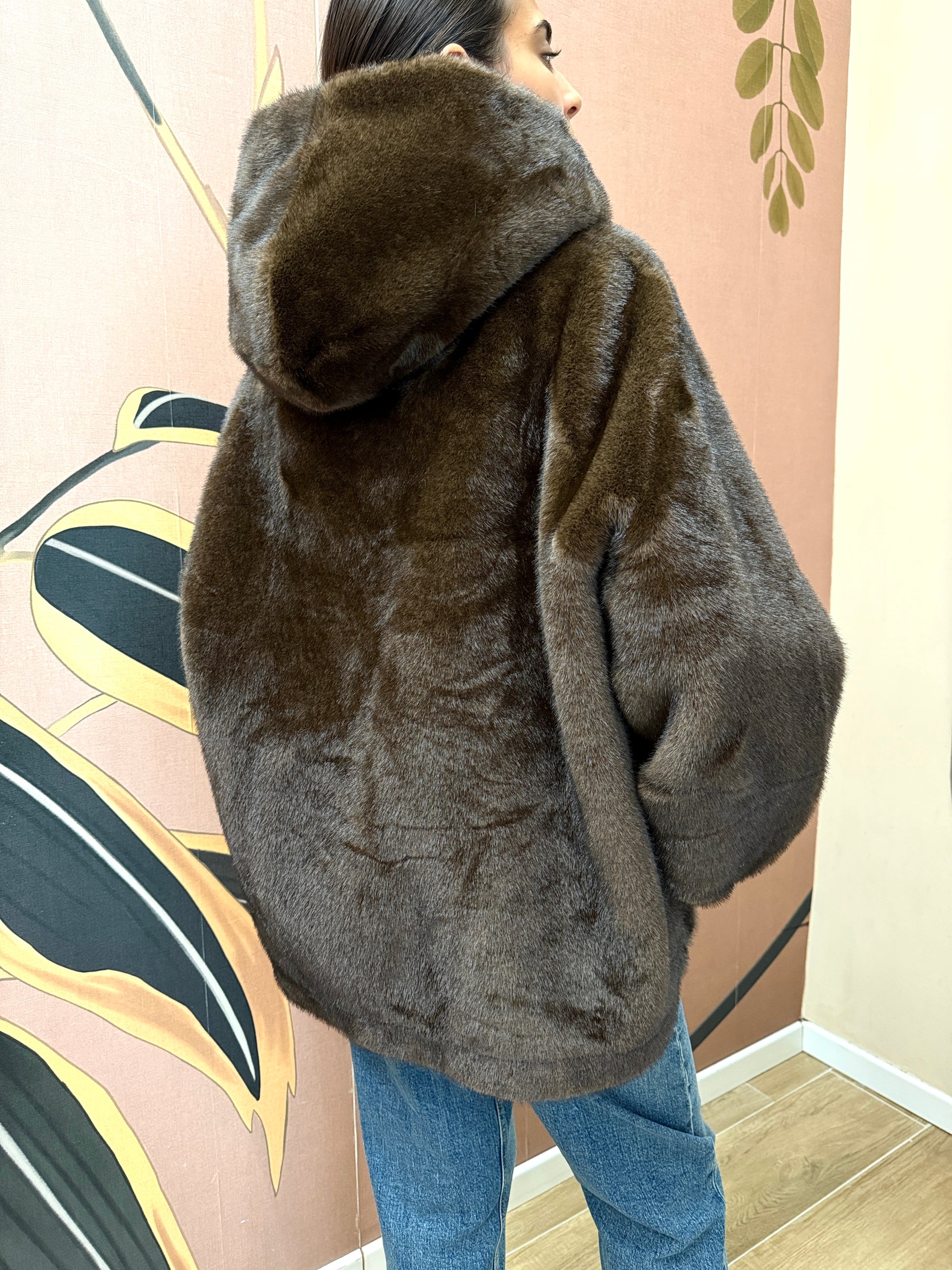 bomber pelliccia - MORO