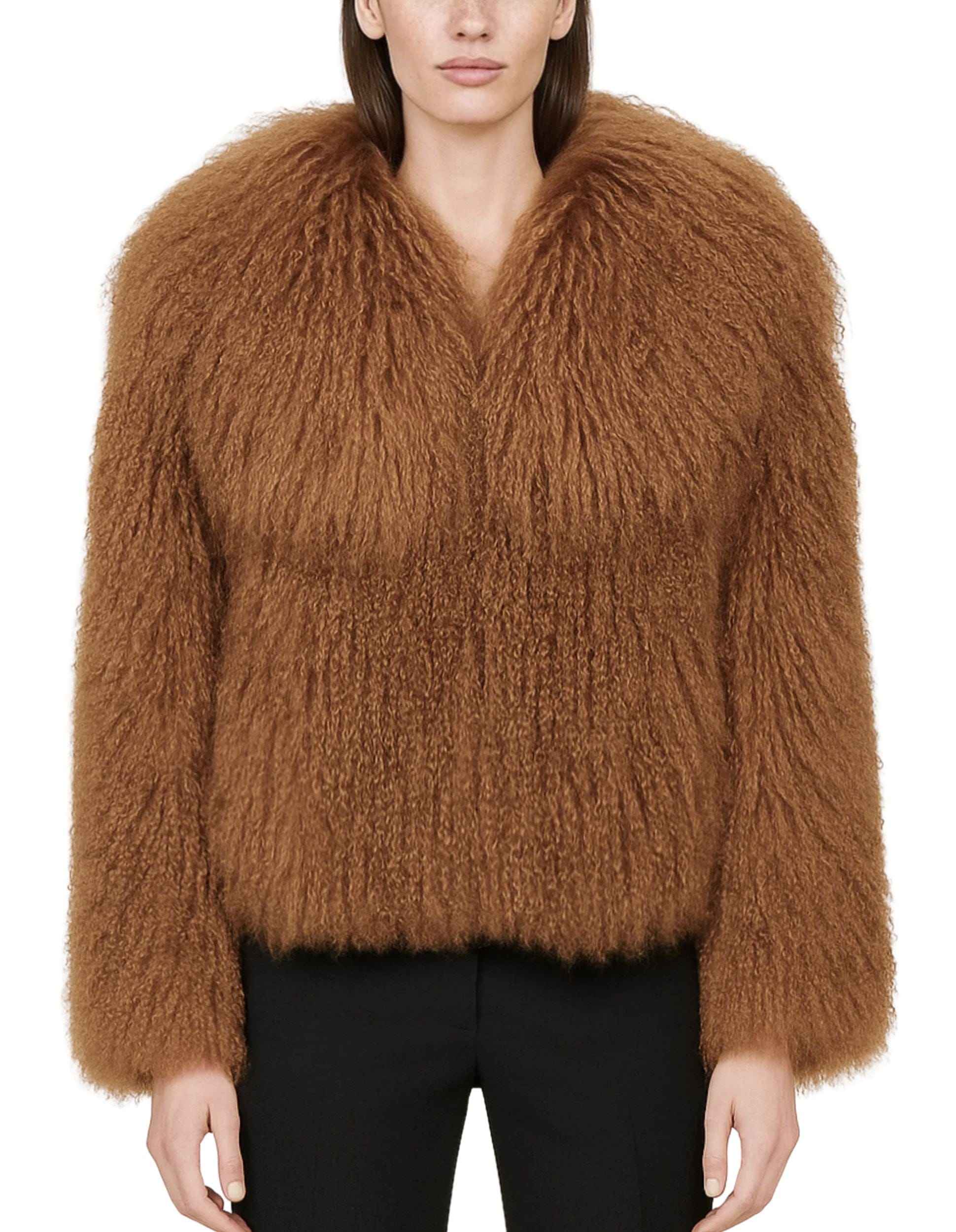 Pelliccia in Vera Mongolia Nero